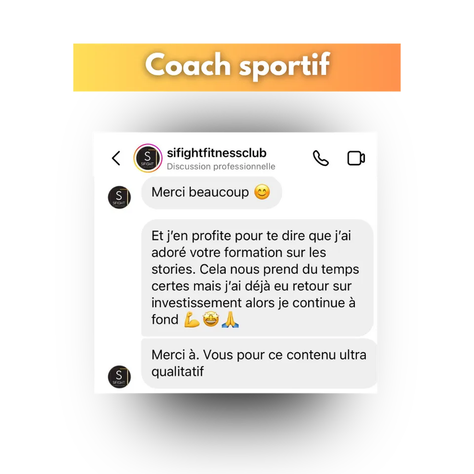 Avis d'une cliente de Success Story, en capture d'écran