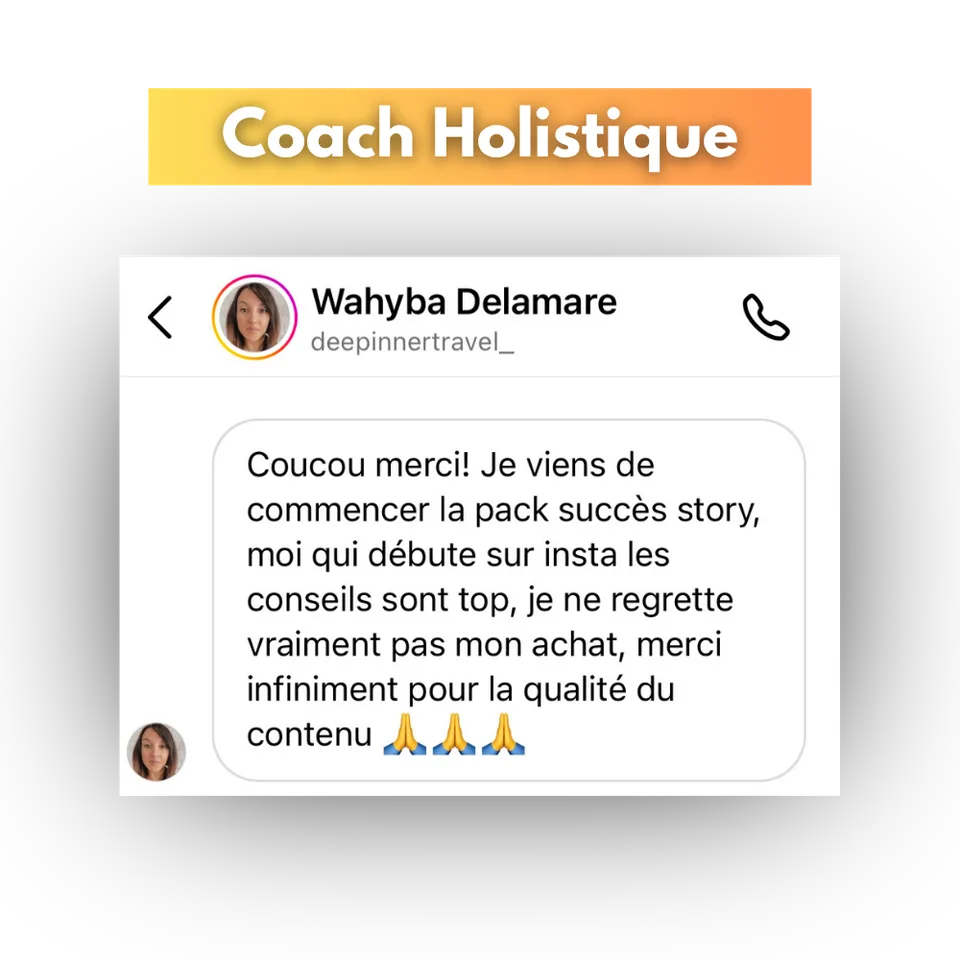 Avis d'une cliente de Success Story, en capture d'écran