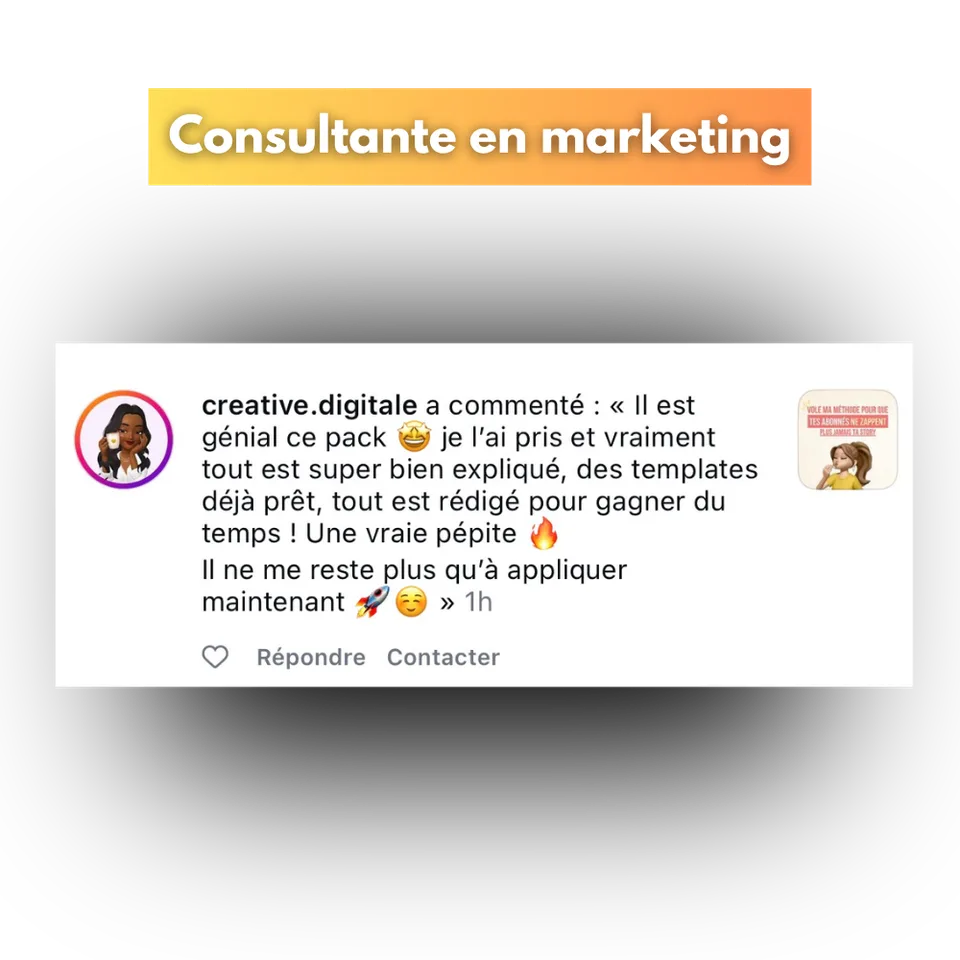 Avis d'une cliente de Success Story, en capture d'écran